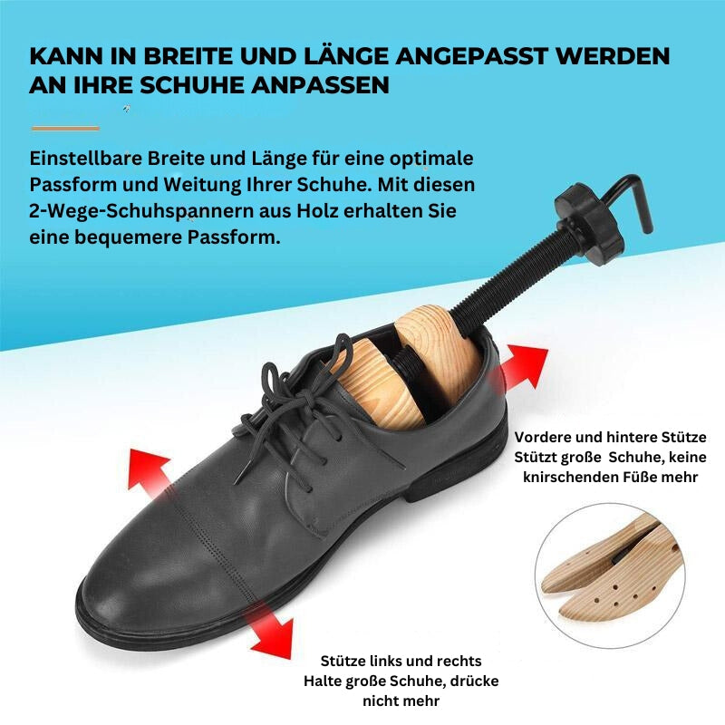 TimberStride™ – Hölzerne Werkzeuge für breite Schuhe