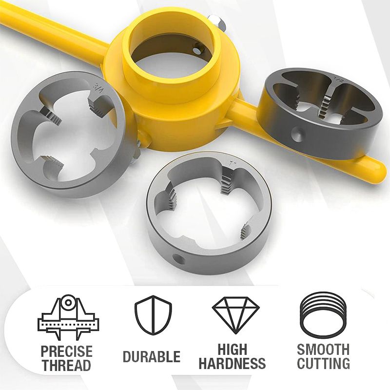 ThreadPro™ | 6-teiliger Gewindeschneidsatz für Kunststoffrohre