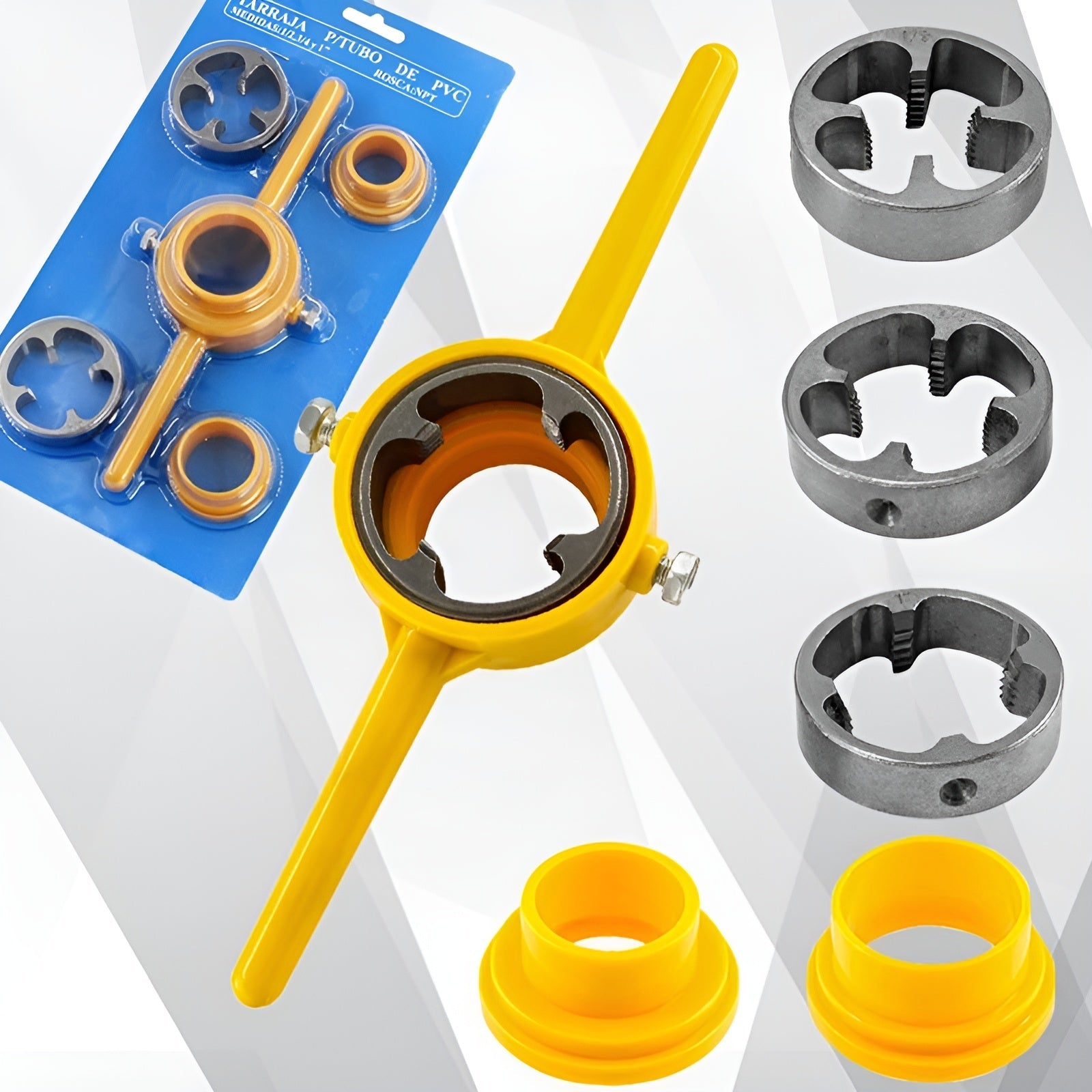 ThreadPro™ | 6-teiliger Gewindeschneidsatz für Kunststoffrohre