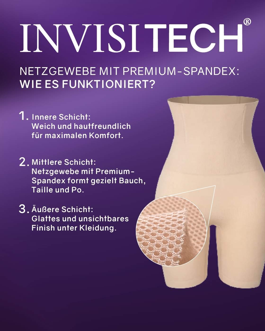 InvisiShape - Formende Shorts mit hoher Taille