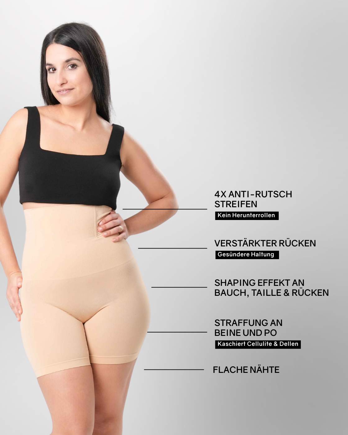 InvisiShape - Formende Shorts mit hoher Taille