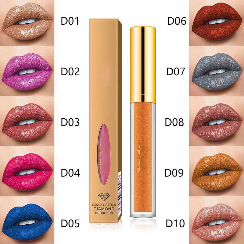 GlamLips™ | Metallischer flüssiger Diamant-Glitter-Lippenstift