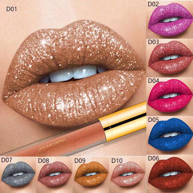 GlamLips™ | Metallischer flüssiger Diamant-Glitter-Lippenstift
