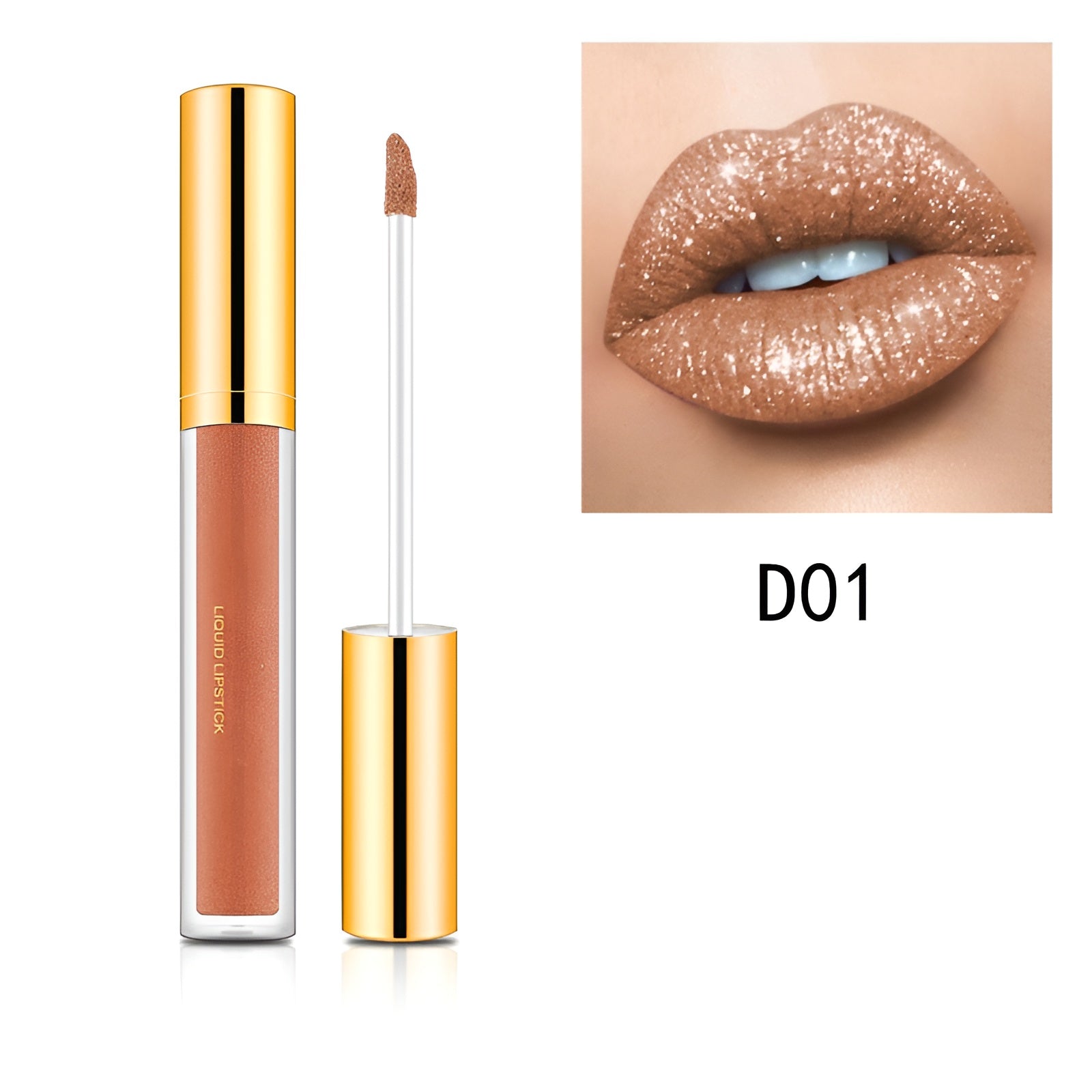 GlamLips™ | Metallischer flüssiger Diamant-Glitter-Lippenstift